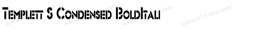 Templett S Condensed BoldItalic字体转换
